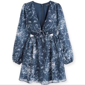 Abercrombie & Fitch Long-Sleeve Cutout Mini Dress XXS Tall